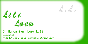 lili loew business card